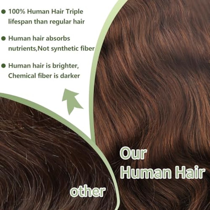 200 Density Body Wave 13x6 Hd Lace Front Wigs Human Hair Pre Plucked Chocolate Brown Lace Front Wig Colored Human Hair Wigs for Black Women Brown Wig Human Hair 20 Inch