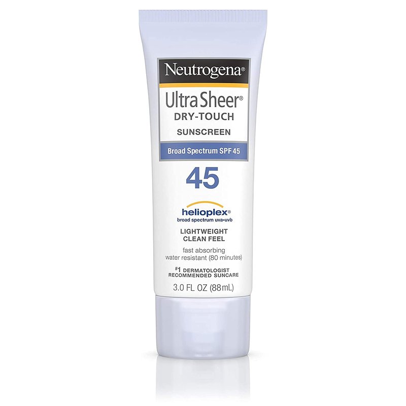 Neutrogena Ultra Sheer Sunscreen SPF 45 - Lightweight Dry-Touch Formula | 3 oz (Pack of 2)