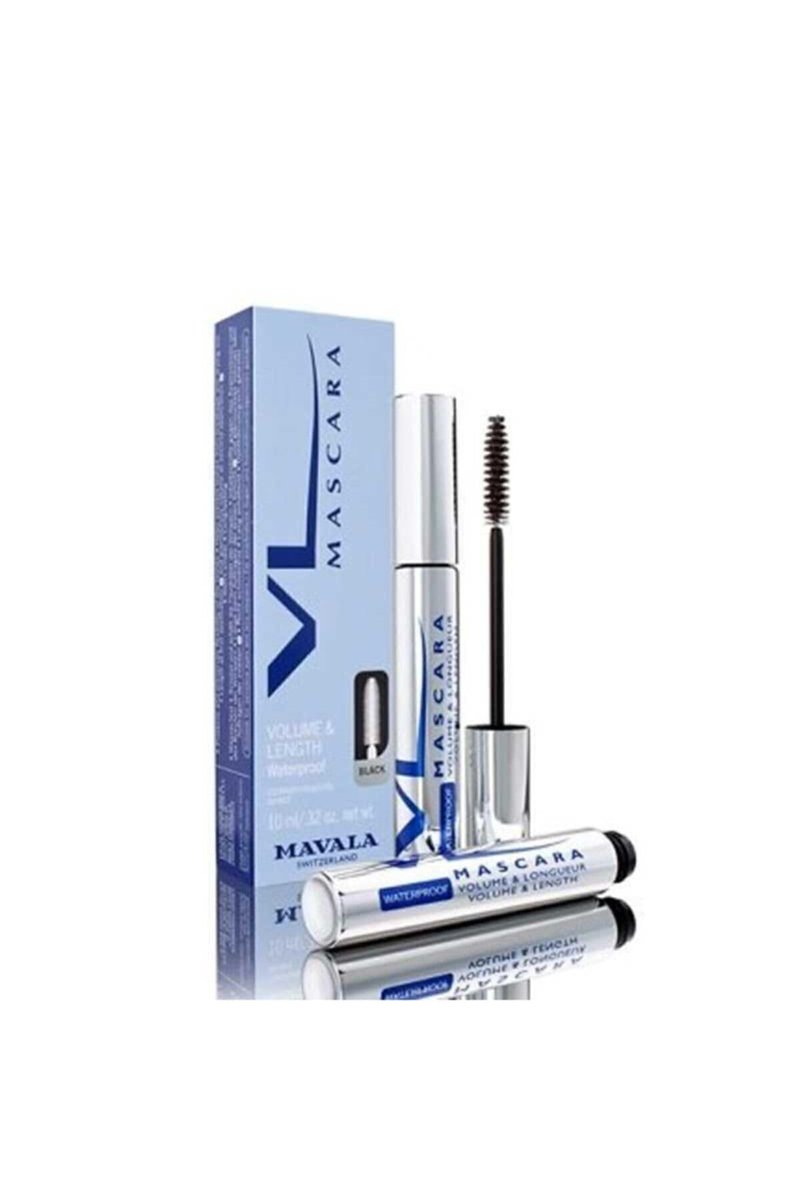 Mavala Mascara Volume & Length Waterproof, Black | Nourishes Lashes | Intense Color | Reduces Breakage | Luxurious Lashes | Collagen | Vitamin B5 | 0.32 Ounce