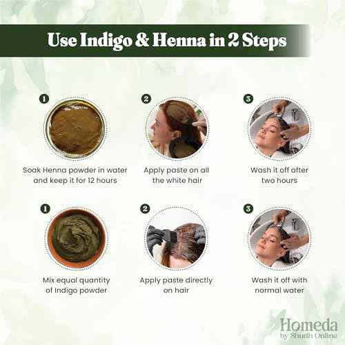 Indigo Powder for Hair Organic (7 oz - 200g) Pure Indigo Hair Dye Neela Powder, Indigofera Tinctoria Herbs - Color your Hair Black (0.45 lb)