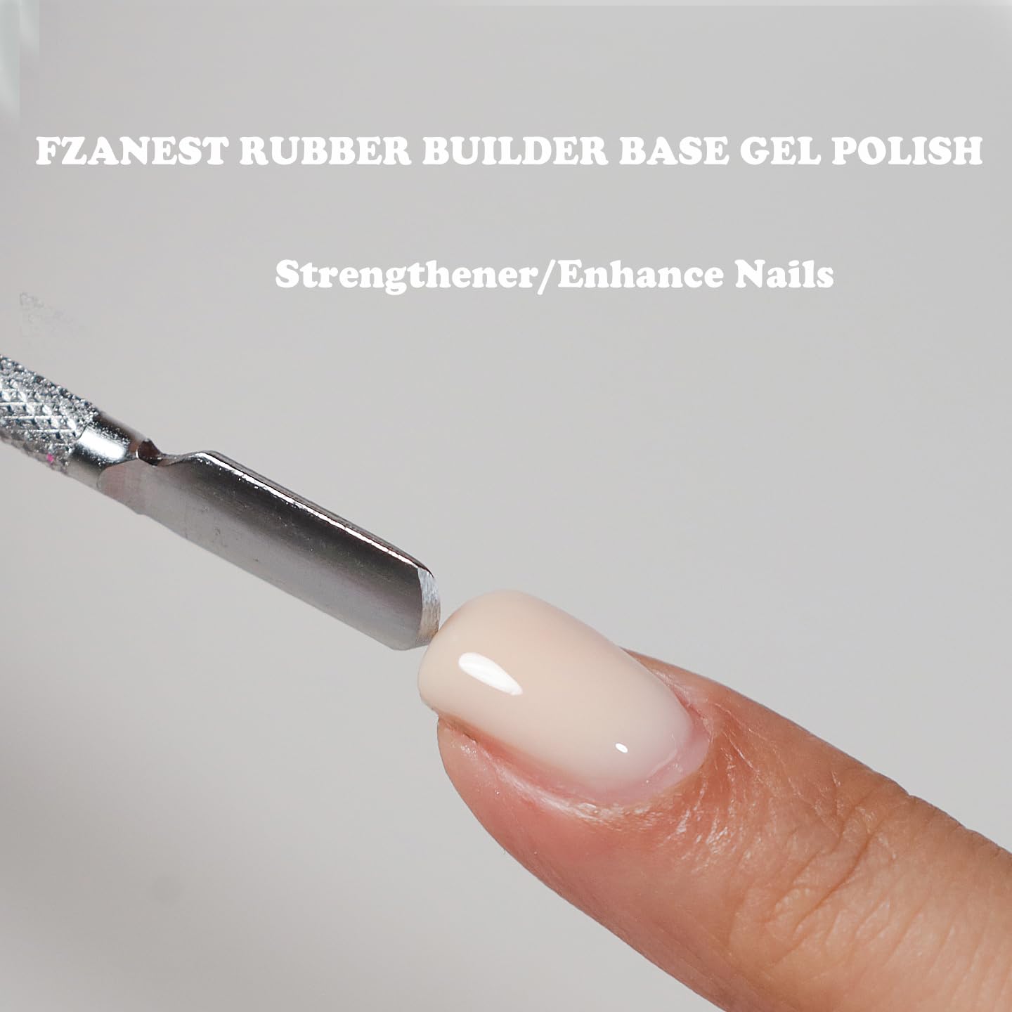 FZANEST Builder Gel Milky White Gel Polish Rubber Base For Nail Strengthener Extension LED Lamp Cured Color Base Nail Polish in Bottle
