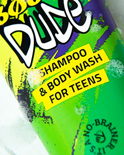 808 Dude Shampoo and Body Wash for Teens, Boys, and Men | Pure Natural & Organic Ingredients | Clear Body Odor and Skin Breakouts with Essential Oils, 8 fl oz.
