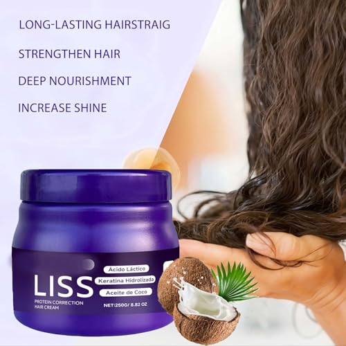 Liss Alisado, Restores Hair Natural Silkiness , Silk & Shine, Liss Keratina,At-Home Treatment for Smooth, Straight Hair -1PC