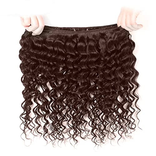 28 30 32 Inch Color #4 Human Hair Bundles DiexrLamx Hair Chocolate Brown Water Wave Bundles 8A Peruvian Virgin Remy Hair 3 Bundles Dark Brown Bundles Human Hair Extensions