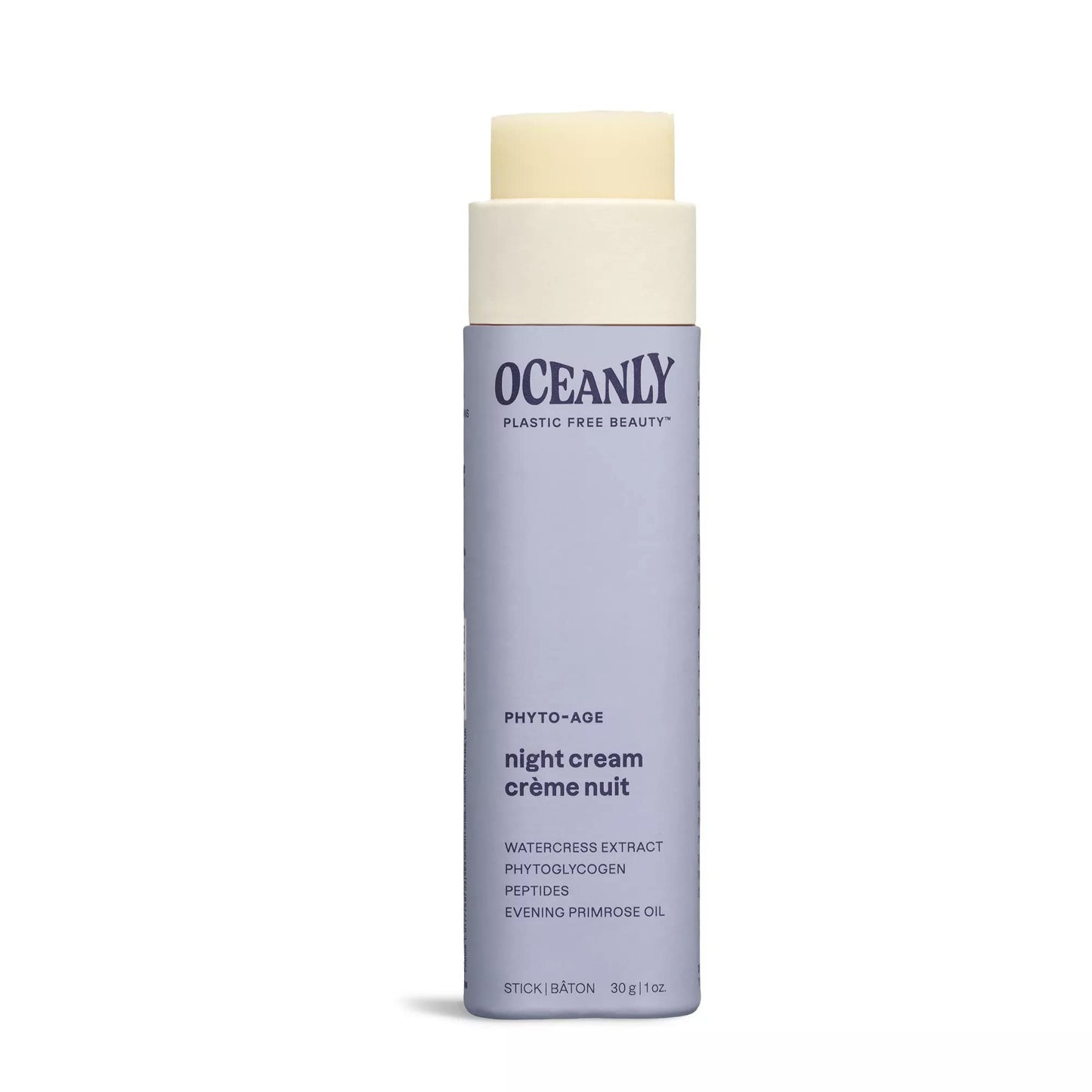 ATTITUDE Oceanly Night Cream Bar, EWG Verified, Plastic-free, Plant and Mineral-Based Ingredients, Vegan and Cruelty-free Face Moisturizing Products, PHYTO AGE, Unscented, 1 Ounce