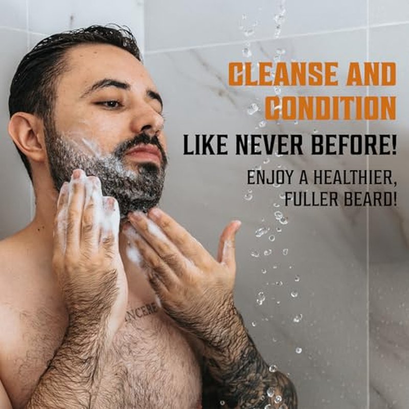 Viking Revolution Coffee Whiskey Beard Wash and Beard Conditioner Set with Argan and Jojoba Oils - Softens and Strengthens - Coffee Whiskey Scent - Beard Shampoo with Ginseng Root Extract (17 oz)