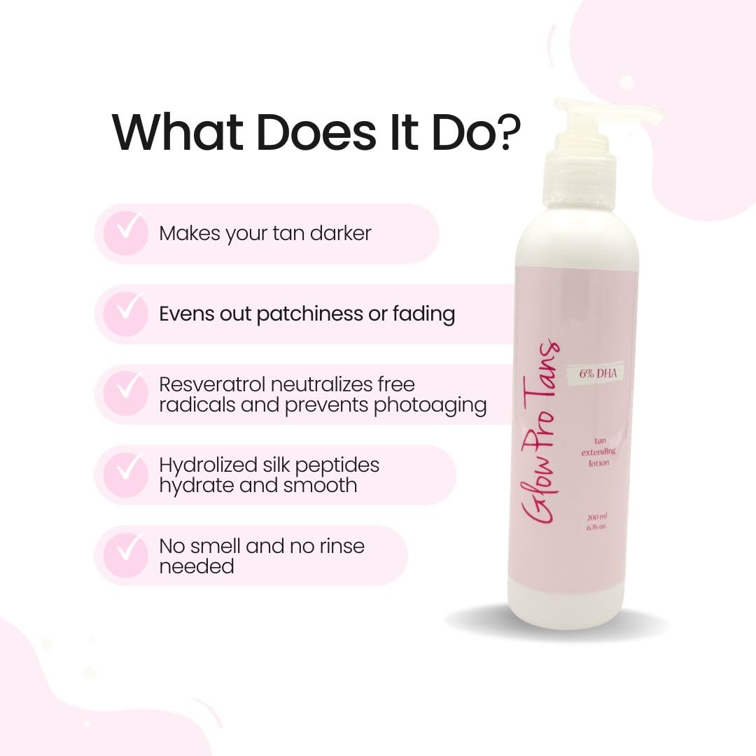 GlowPro Tans 6% DHA No-Rinse Buildable Tanning Body Lotion