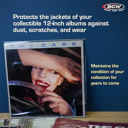 BCW 33 RPM Record Sleeves | Polypropylene Vinyl Record Outer Sleeves | 2 mil Thickness | Vinyl Record Album Protectors | (200 Pack)