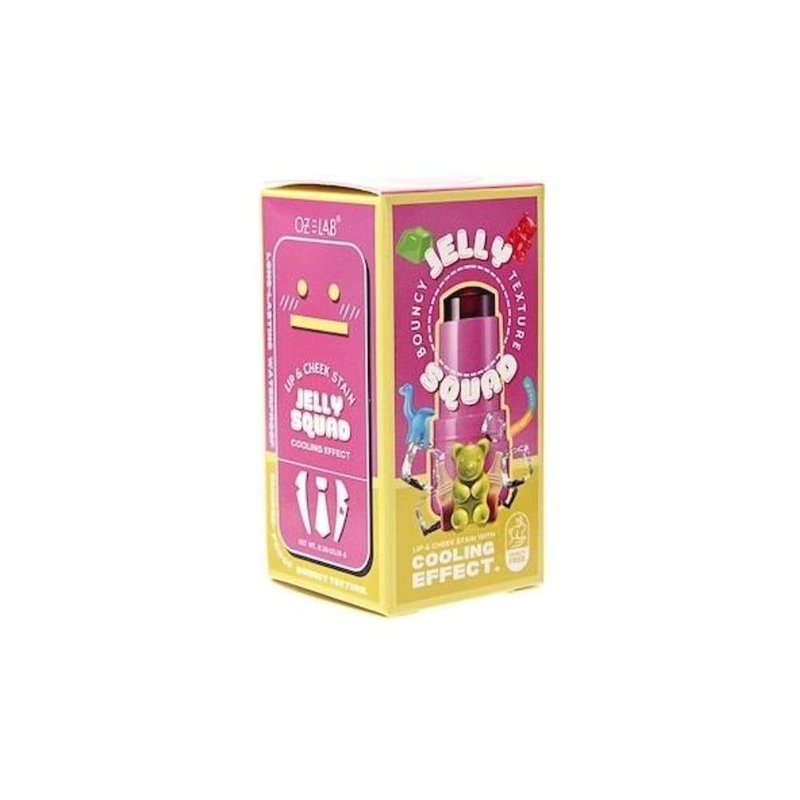OZ LAB Jelly Squad Lip and Cheek Stain 2 in 1 Tinted Jelly Blush and Lip Stain Long Lasting Lightweight Natural Finish Goofy Cherry Pink, 0.28 FL.OZ/8G,pack of 1