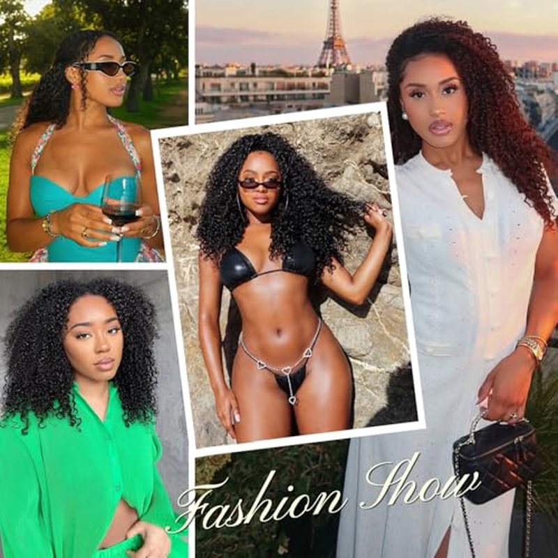 Beauty Youth Afro Kinky Curly Human Crochet Hair - Knotless Pre-Separated Feather-Light Crochet Human Hair Extensions For Braids - 110g/Pack