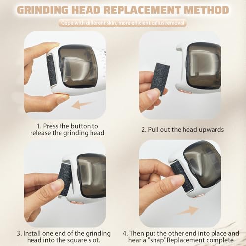 Electric Callus Remover for Feet with Vacuum,16-in-1 Professional Pedicure Tools Foot Care Kit, Foot Scrubber Electric Feet File Pedi for Hard Cracked Dry Dead Skin, Battery Display 8019 White