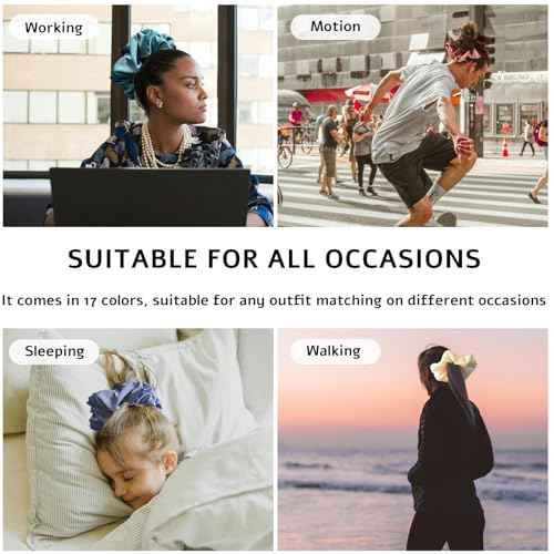 17 Pcs Bsofter Large Satin Scrunchies for Women - Jumbo Sleep Scrunchie,Large Silk Hair Scrunchies Oversized Hair Ties Giant Satin Scrunchy for Thick Hair XXXL