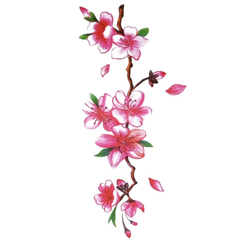 TAFLY Flower Vine Temporary Tattoo Body Art Transfer Sticker for Women 5 Sheets