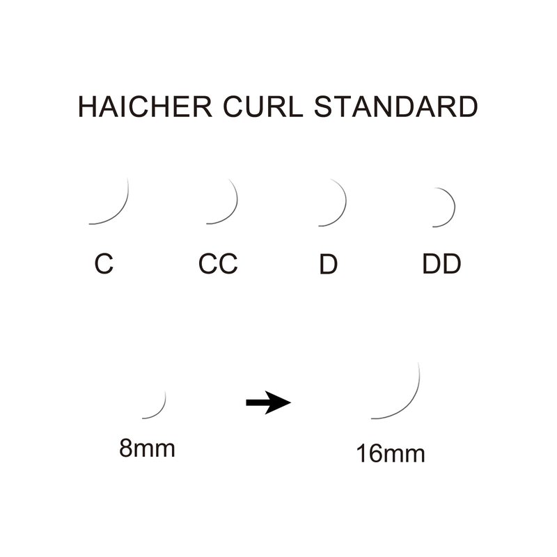HAICHER Brown Lash Extensions 03 05 07 C D Curl 8-16mm Mixed, Colored Lash Trays for Eyelash Extension (Dark Brown, 0.05 D 8-16mm)