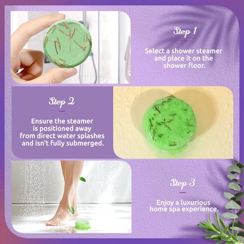 Shower Steamers Aromatherapy - 8 Pack Shower Bombs with Essential Oils, Christmas Gifts for Women Stocking Stuffers, Birthday Gifts for Women Girlfriend Her Self Care Relaxation Home SPA Stress Relief