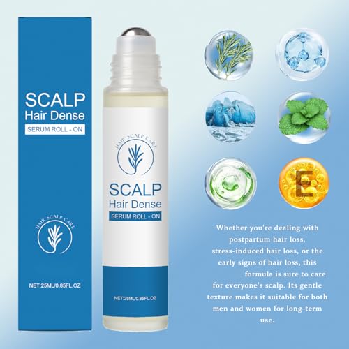 Orrenaturals Hair Revival Ampoule, Quasarous Hair Loss Reversal Serum, Hair Growth Roll On, Rosemary Scalpy Hair Growth Serum Roll On 25 Ml, Targeted Hairline & Thinning Support (2Pcs)