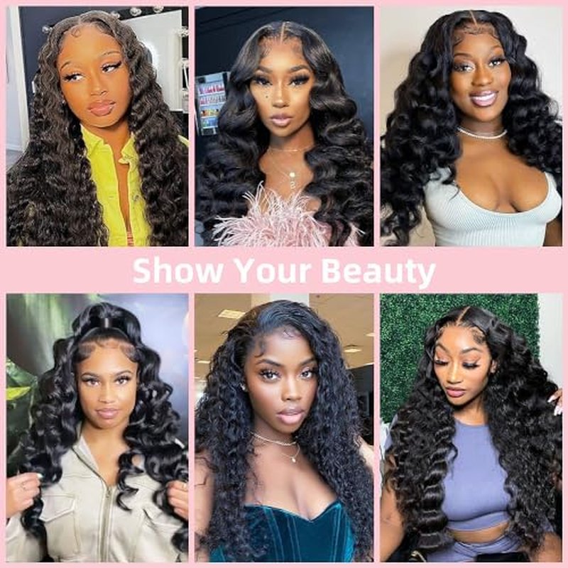 20 22 24 Inch Human Hair Bundles Loose Deep Wave 3 Bundles/Lot 12A Grade 100% Unprocessed Brazilian Virgin Hair Weave Bundles Double Weft For Black Women