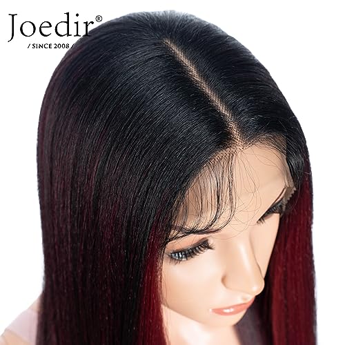Joedir 36¡± Super Long Straight Wig Light Yaki Synthetic Wigs Lace Front Wigs for Women NTHL1B/99J/118