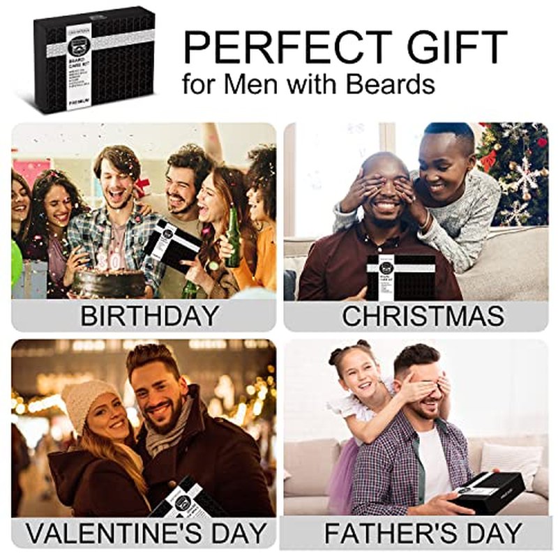 MALE GOD Beard Kit w/Natural Ingredients, Suitable for All Skin, Birthday Gifts | Anniversary | Christmas Gifts | Mens Stocking Stuffers | Gifts for Men, Him, Husband, Boyfriend, Dad, Friends