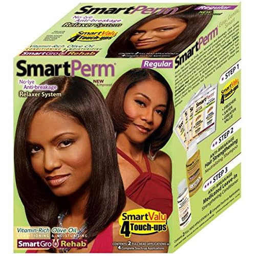 Smart Perm No-Lye Kit 4 Touch Up (Pack of 2) - Neutral Scent - Regular - All Hair Types