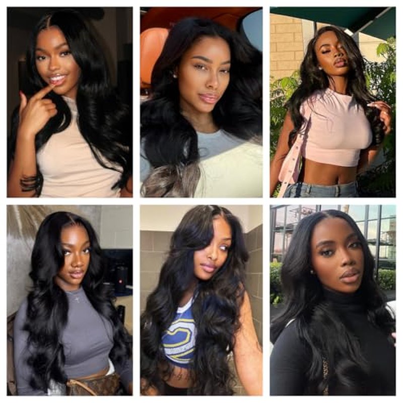 Body Wave 3 Bundles Human Hair 22 22 22 Inch 100% Brazilian Human Hair Bundles Weave Bundles Deals Real Human Hair Extensions Natural Black Color