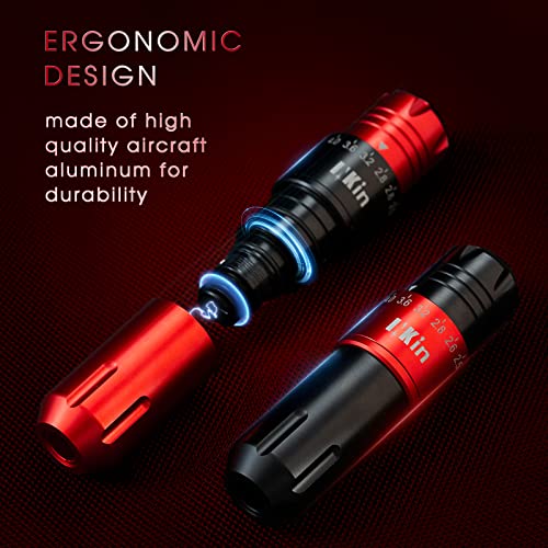 INKin Tattoo Gun Kit Rotary Tattoo Machine Pen Coreless Motor 6 Strokes Length Adjustable 2.5mm-4.0mm Rotary Tattoo Machine Kit Custom Coreless Motor Great for Tattoo&SMP