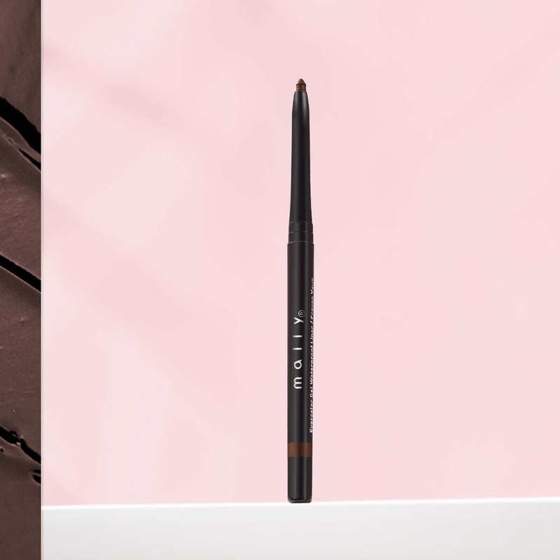 Mally Beauty Evercolor Gel Waterproof Eyeliner - Walnut - Creamy Long-Lasting Smudge-Proof Gel Formula - Retractable Eye Liner