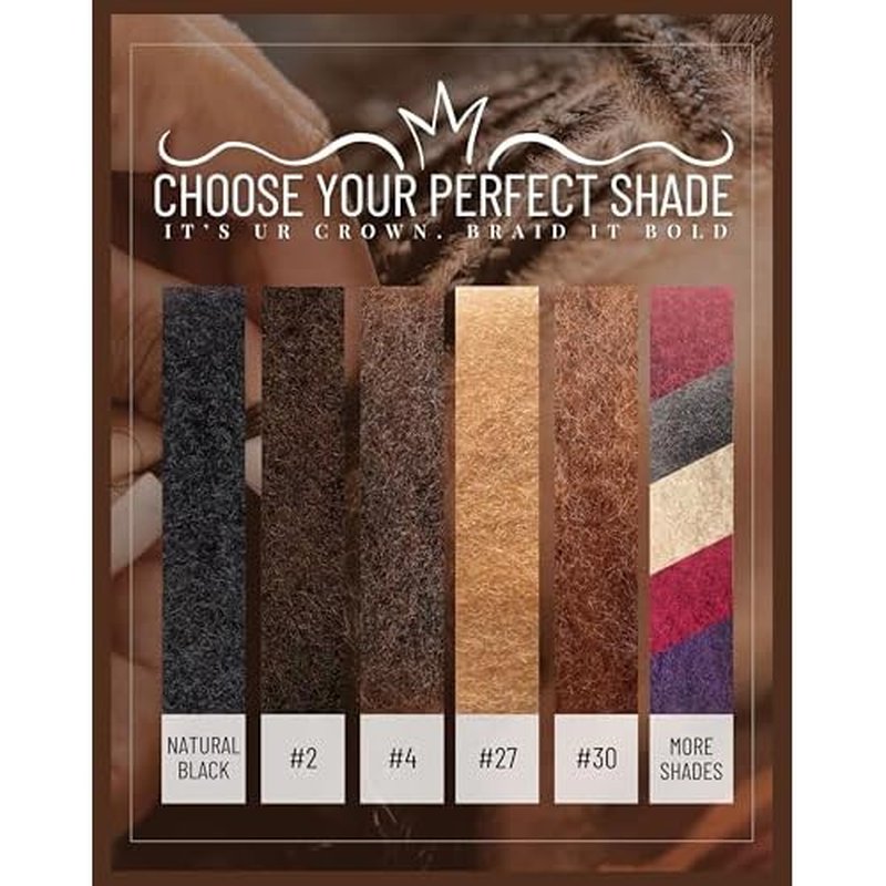 IUC Afro Kinkys Bulk Human Hair (16 Inch, 50g, Dark Brown) 4C Afro Kinky-Curly 100% Human Hair, Ideal for Braiding, Twists, Dreadlocks, Loc Repair, Kid-Friendly