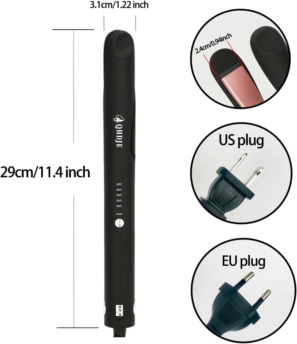 2-in-1 Curler and Straightener | Ceramic Coating, Fast Heat, Dual Voltage - Perfect for Travel