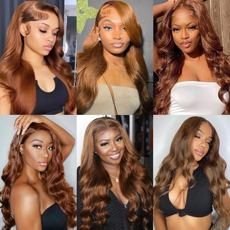 Chocolate Brown Lace Front Wig Human Hair 12A 250% Density HD Glueless Colored Brown 13X6 Body Wave Lace Front Wigs Human Hair pre Plucked with Baby Hair 26 Inch