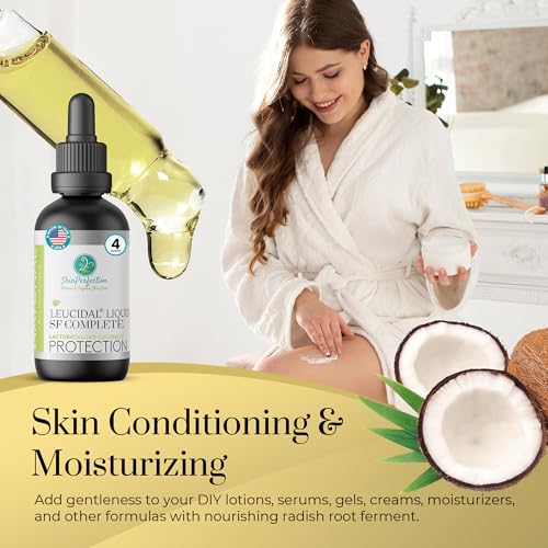 Skin Perfection Leucidal Liquid SF Complete - Compatible with Hyaluronic Acid Serum & Anti Aging Serum - DIY Natural Preservative Alternative for Cosmetics (4 ounce)