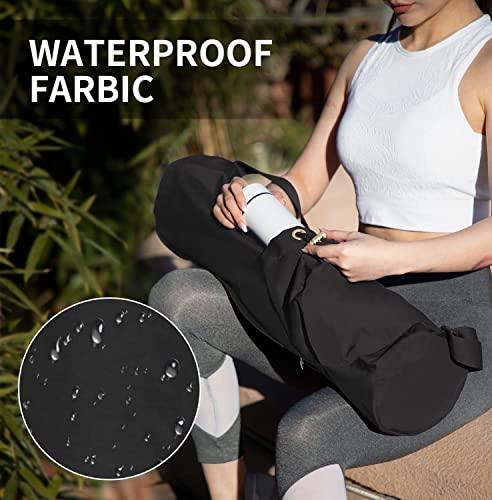 EnjoyActive Large Yoga Mat Bag for 1/2” Mat | Waterproof, Full-Zip, Multi Pockets, Adjustable Strap, Premium | Carry All Gears Perfectly to Gym Class Beach Park Travel for Women & Men…