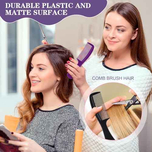 Baderke 48 Pcs Bulk Hair Brushes and Combs for Homeless Individually Wrapped Hair Brush and Comb Set for Women Hotel Homeless Nursing Charity(Multicolor)