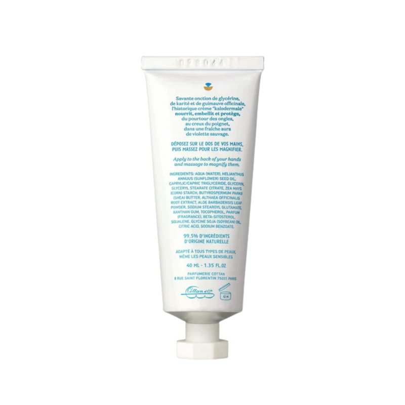 Cottan Paris Kalodermale Hand Cream | Luxury Hand Lotion For Dry, Cracked Hands, Nails & Cuticles with Shea Butter, Squalane, Aloe Leaf | Nourishes, Hydrates for Soft, Smooth Skin Violet Fragrance 1oz