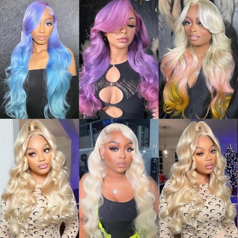 613 Lace Front Wig Human Hair 200% Density Blonde wig Human Hair 13x6 Body Wave Blonde Wigs for Women Brazilian Virgin HD Transparent Lace Front Wigs Pre Plucked 26 Inch