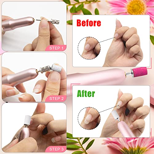 240Grit Nail Sanding Bands for Nail Drill, 100Pcs Fine Grit Nail Sanding Bands for Nail Drill with 3/32¡± Nail Sanding Bit for Natural Nail, Sanding Band for Nail Drill Set for Manicure & Pedicure