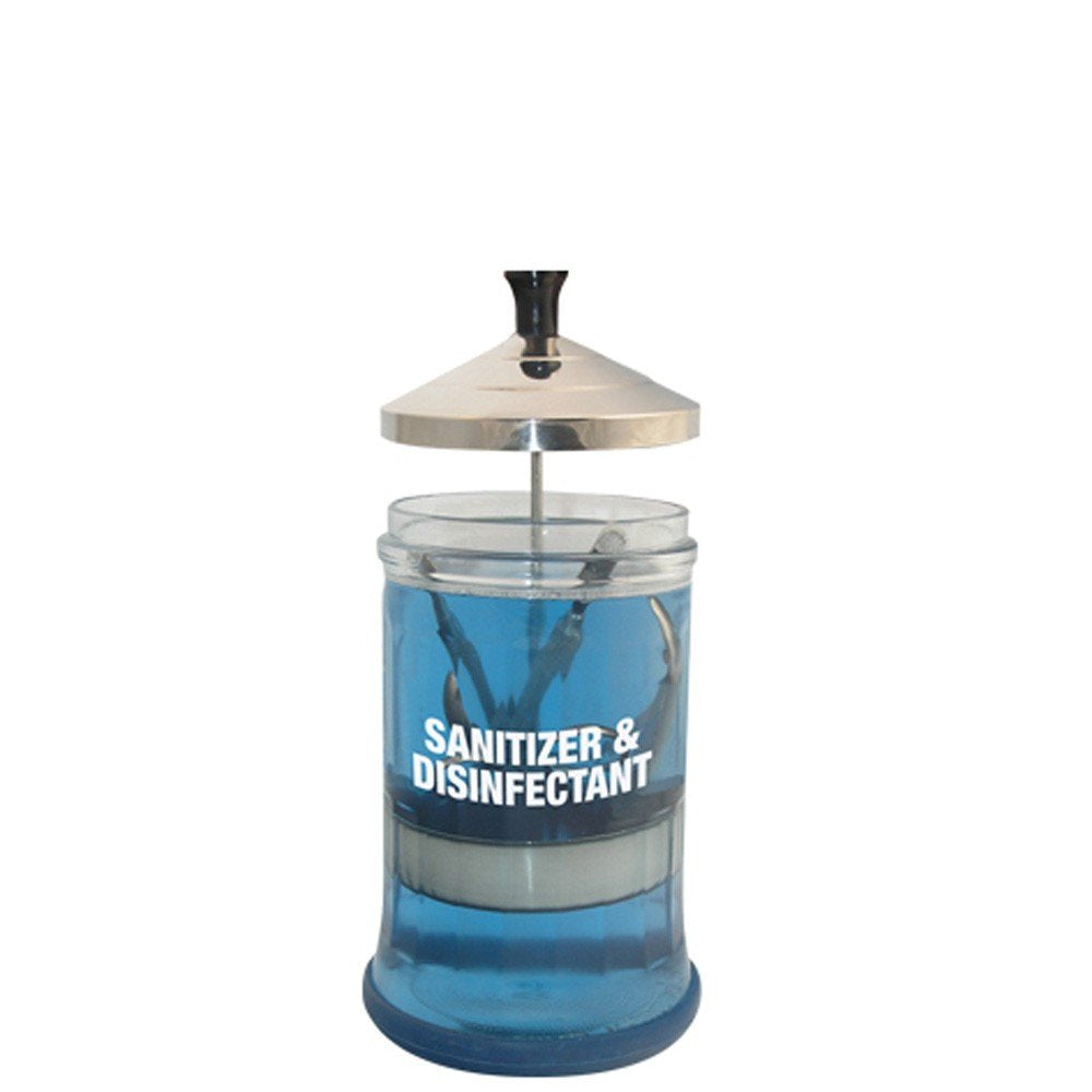 DL PRO Barber Salon Manicurist Tool Sanitizing Disinfecting Glass Jar SJ-DLC552