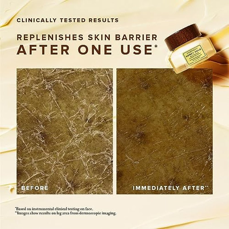 Farmacy Ceramide Face Moisturizer - Honey Halo Hydrating Facial Moisturizer for Dry Skin - Plumps, Soothes + Restores Skin with Potent Ceramides + Buckwheat Honey for a Dewy, Healthy Glow (100ml)