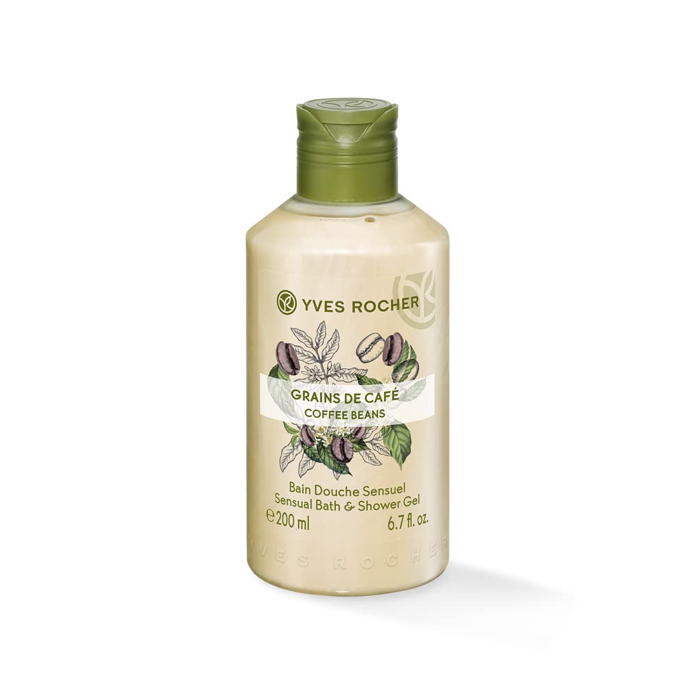Yves Rocher Coffee Beans Sensual Bath & Shower Gel | Invigorating Aroma & Hydration