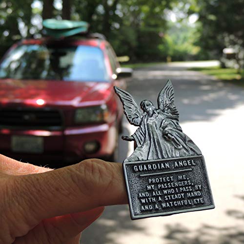 Cathedral Art Silver Guardian Angel Sun Visor Clip - Car and Automotive Accessories, Religious Gifts for Christians or Catholics, Charms for Travel Protection