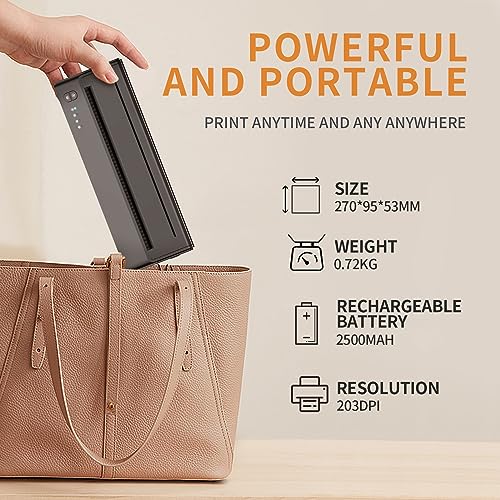 Tattoo Stencil Printer Bluetooth Thermal Wireless Portable Tattoo Stencil Transfer Machine Copier with 10pcs Transfer Paper P8008 Compatible with Android, iOS & Windows