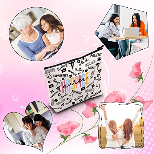 TSOTMO Hospice Nurse Makeup Bag Nurse Thank You Gift Hospice Nurse Life Gift Nurse Week Gift (Hospice)