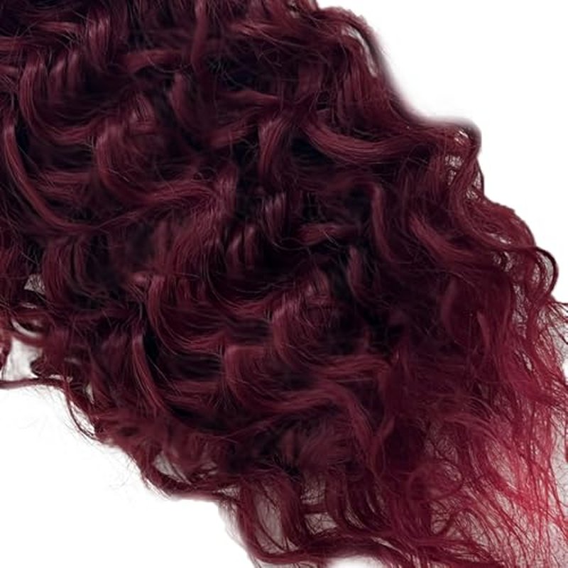 26 28 30 inch LadrXadr 99J Bundles Human Hair Burgundy Water Wave 3 Bundles 99J Water Wave Bundle Human Hair Extensions