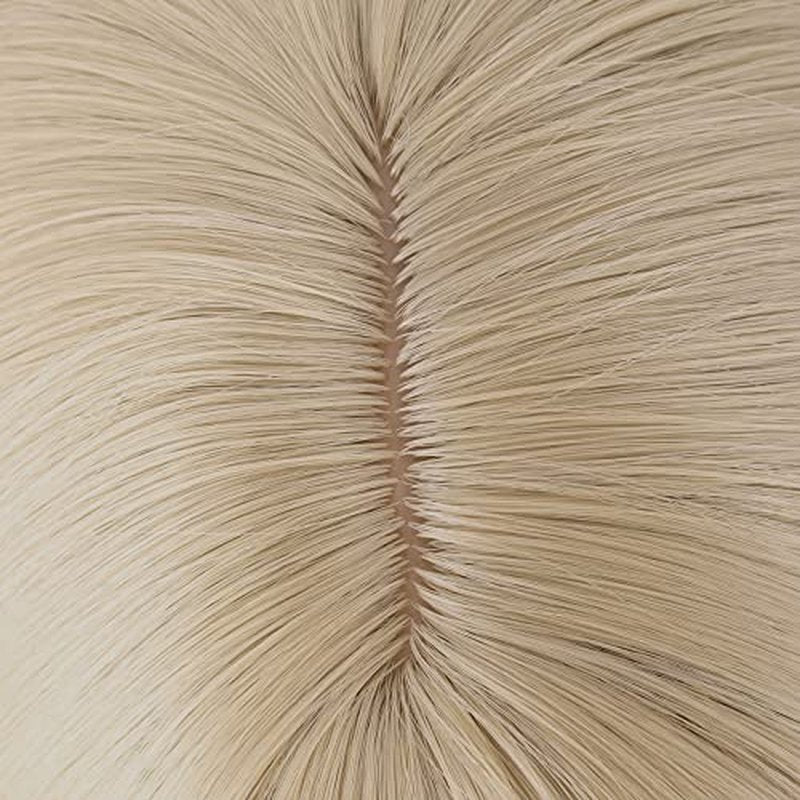 MapofBeauty 18 Inch/45 cm Layered Bangs Straight Synthetic Fiber Shoulder Length Hair Daily Use Wig (Blonde)