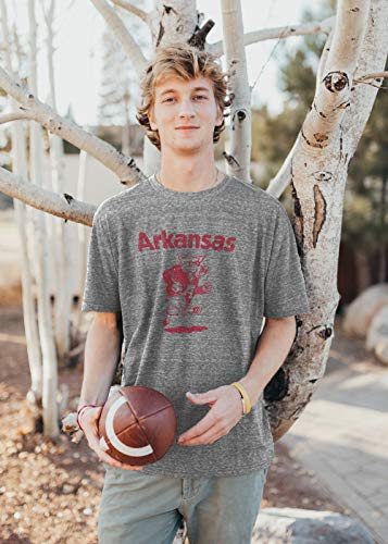 Reserve Collection by Blue 84 NCAA Arkansas Razorbacks Mens Vintage Tri-Blend Vault T Shirt, Arkansas Razorbacks Heather, Medium