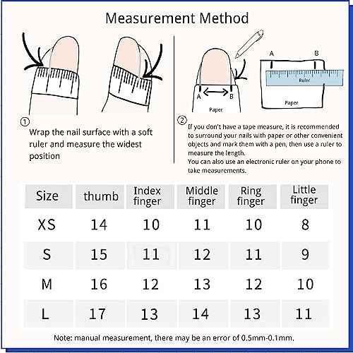Wsliana Handmade Press On Nails - Y2K Cool Girl Design, Suitable for Women and Girls, Long Almond Shape, 10pcs Glue On Acrylic Fake Nails with Storage Box | Salon Quality | Trendy Nail Kit (072, XS)