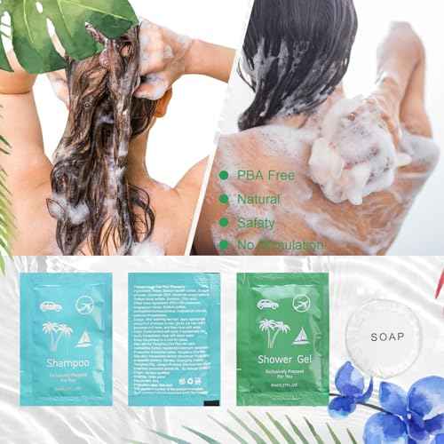 Travel Size Soap and Shampoo,Travel Size Body Wash and Shampoo Bulk 0.28fl Oz,Travel Size Shower Gel Set£¬Shampoo Bulk Travel Size ,Hotel Supplies Bulk Hygiene Kits for Homeless Hotel (Pack of 100)