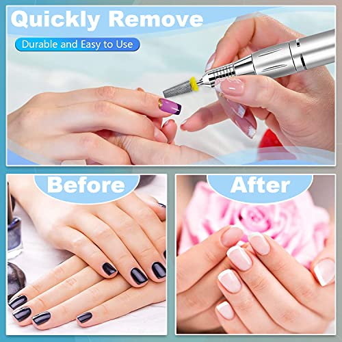 3Pcs Carbide 5 in 1 Nail Drill Bit Set- Two Way Rotate Use for Both Left and Right Handed- XF£¬ F£¬ M 3/32 Inches Brocas Para Drill Nails for Acrylic Nail Gel Fast Remove