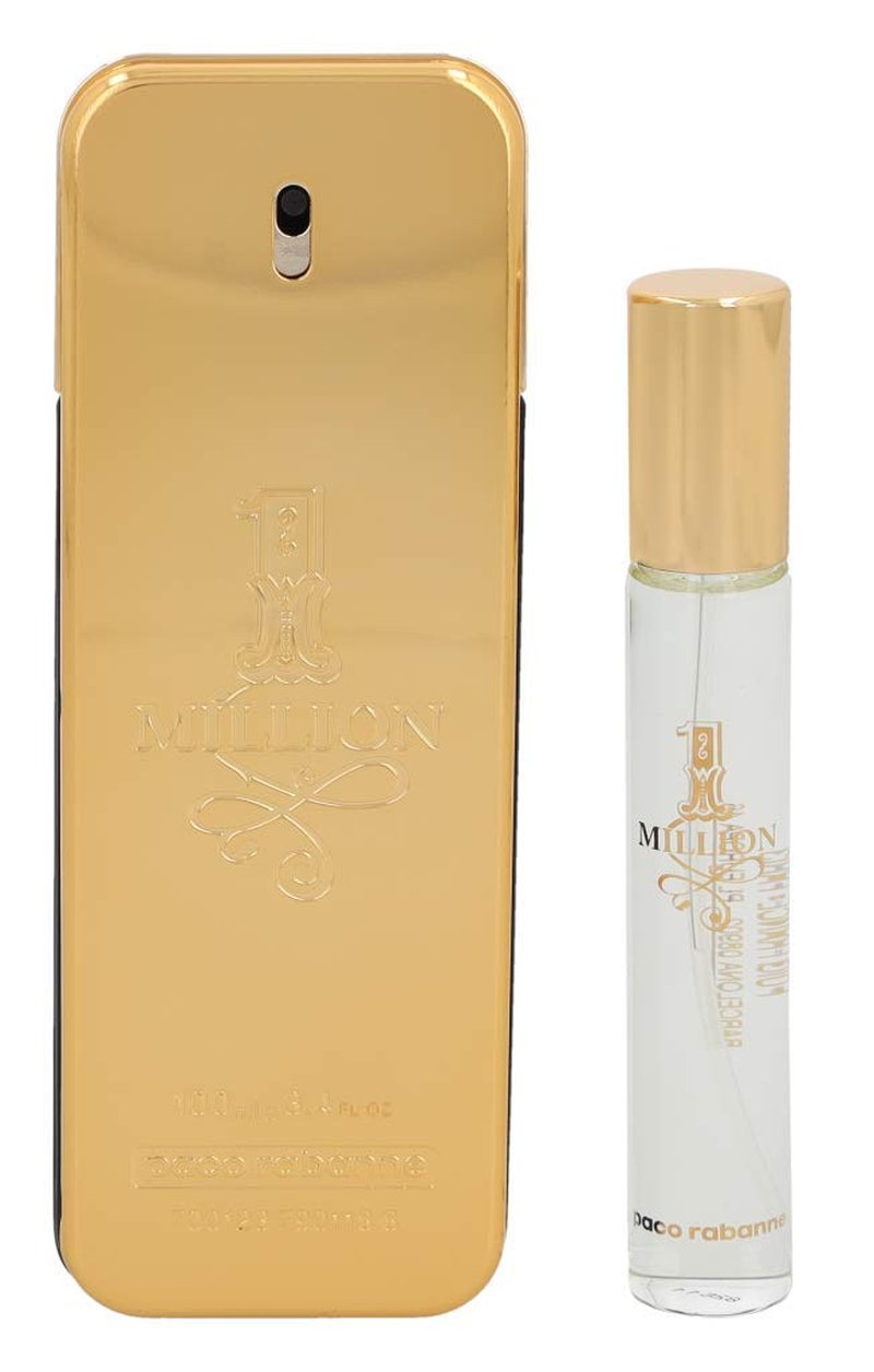 Paco Rabanne Paco rabanne 1 million gift set for men (3.4 ounce eau de toilette + 0.68 ounce travel spray), 4.08 Ounce