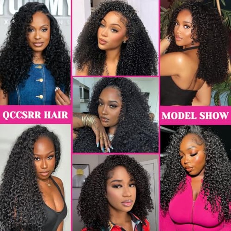 Curly Half Wig Human Hair 200% Density 3 In 1 Seamless Flip Over Half Wigs Human Hair Glueless Wear and Go Beginner Friendly Water Wave Half Wig Human Hair Drawstring Headband Wig for Women 22 Inch